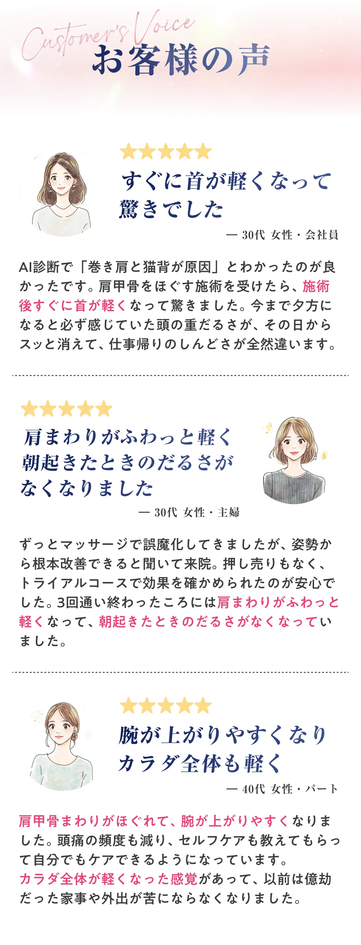 お客様のお声